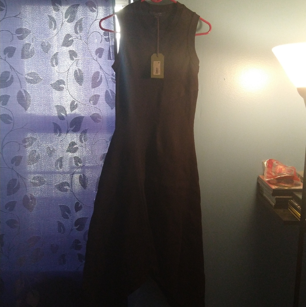 ALL Saints Ribbed Maxi Dress Black Sz 4